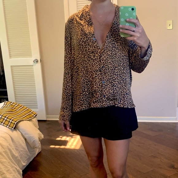 Nordstrom Leopard Print Blouse - Picture 3 of 5